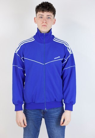 VINTAGE ADIDAS BLUE ZIP-UP SWEATSHIRT