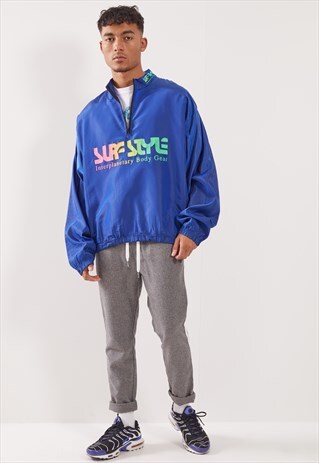 VINTAGE SURFSTYLE 1/4 ZIP WINDBREAKER JACKET