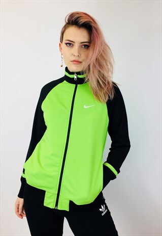 VINTAGE NIKE SWOOSH NEON Y2K TRACKSUIT JACKET