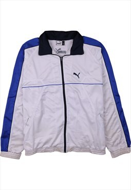 Vintage 90's Puma Sweatshirt Sportswear Full Zip Up White