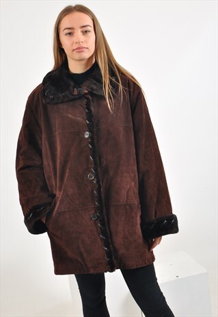 VINTAGE 90'S SUEDE LEATHER COAT