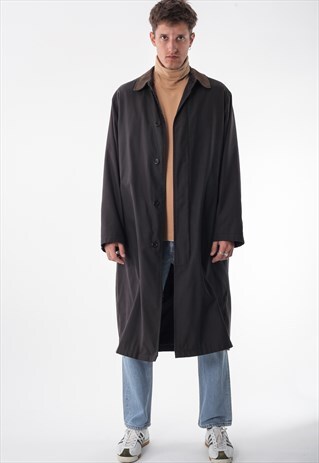 VINTAGE BALMAIN COAT 90S BROWN WITH LINING