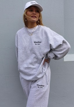 Grey Manifest sweatshirt and Jogger set