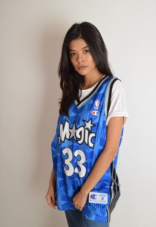 VINTAGE CHAMPION BASKETBALL TANK TOP O. MAGIC G.HILL (2622)