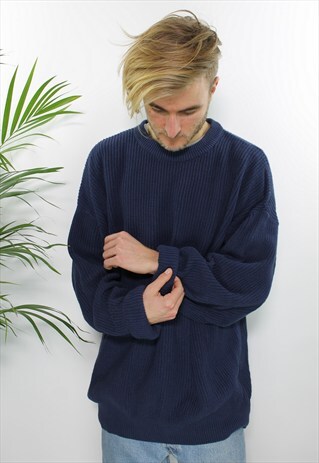 VINTAGE KNIT JUMPER BLUE