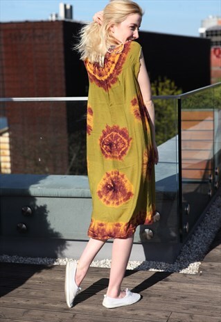 VINTAGE TIE DYE LIGHTWEIGHT TUNIC DRESS