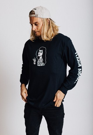 DOLLY DAGGER LONG SLEEVE T-SHIRT BLACK