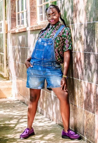 90S LIGHT WASH DENIM DUNGAREE