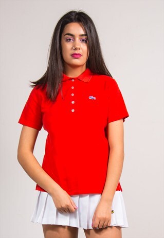 90'S VINTAGE LACOSTE RED POLO T-SHIRT