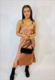 VINTAGE 00S Y2K PINK SATIN SUMMER SLIP DRESS