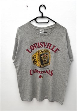 Gildan Louisville cardinals grey MLB t-shirt large 