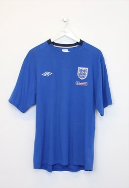 Vintage Umbro England t-shirt in blue. Best fits XXL