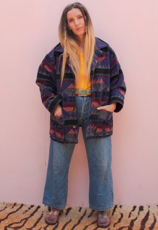 VINTAGE WOVEN BOHEMIAN PATTERNED LOOSE COAT