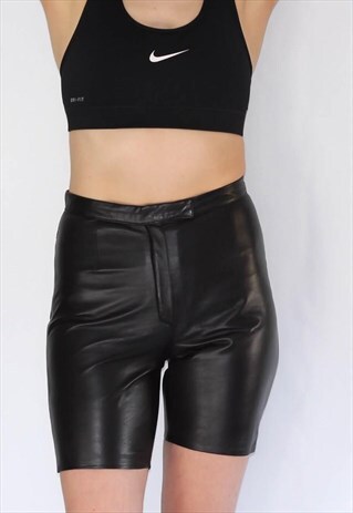 VINTAGE AMAZING KIM K HIGH WAIST SUPER SOFT LEATHER SHORTS