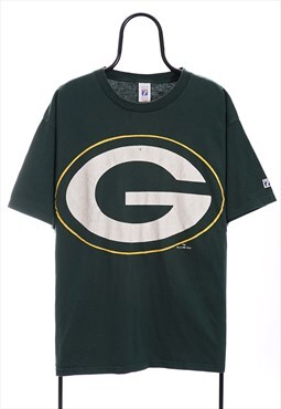 Vintage Logo 7 NFL 90s Green Bay Packers Sports Green TShirt