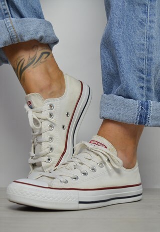 VINTAGE 90S CONVERSE WHITE OX SHOES TRAINERS PREPPY RETRO