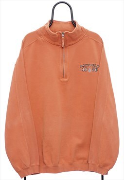 Vintage Bayfield Orange Quarter Zip Sweatshirt Womens