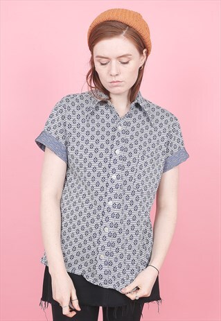 VINTAGE CRAZY PATTERNED SHIRT /R12091