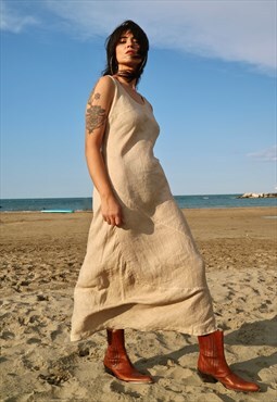 90s Vintage rare nos C.P Company linen dresses