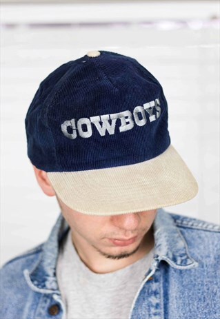 VINTAGE COWBOYS CORDUROY CAP LOGO 90S ONE SIZE 3.3
