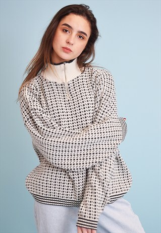 90'S RETRO NORMCORE KNIT OVERSIZED DADS JUMPER TOP