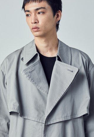 NOT SO APE OVERSIZE TRENCHCOAT IN GREY