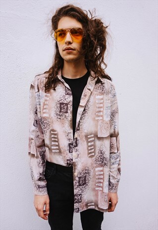 VINTAGE ABSTRACT PATTERNED SHIRT