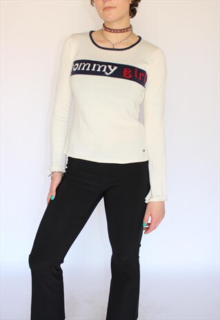TOMMY JEANS BEIGE PULL OVER SWEATER