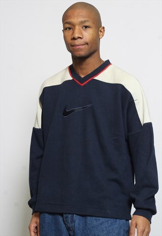 VINTAGE NIKE BIG LOGO BLUE SWEATSHIRT