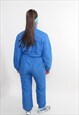 VINTAGE 90S WOMENS SKI JUMPSUIT RETRO BLUE ONE-PIECE SKISUIT