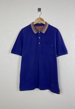 Vintage 90s MISSONI Polo Shirt Purple Size XL