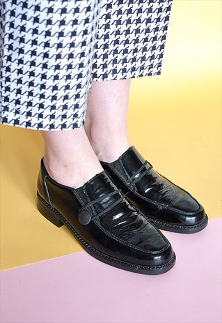 90S MINIMAL PATENT LEATHER LOAFERS