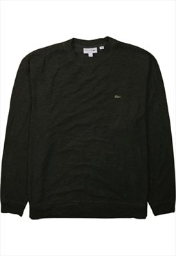 Vintage 90's Lacoste Sweatshirt Heavyweight Crew Neck Black