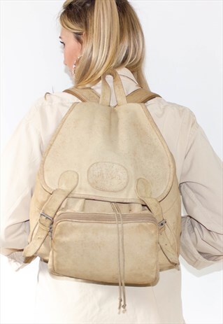 VINTAGE 90'S LEATHER BACK PACK/ HAND BAG