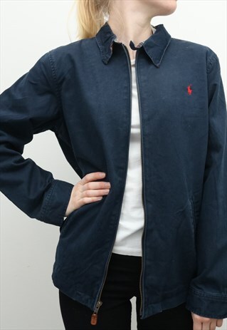 RALPH LAUREN - BLUE HARRINGTON JACKET - XLARGE