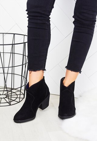 BLACK BLOWFISH ANKLE BOOTS