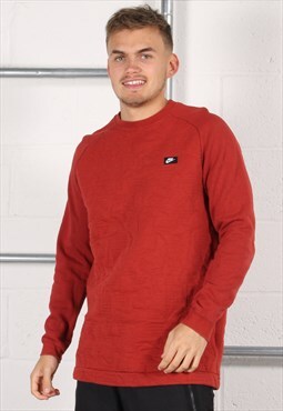Vintage Nike Sweatshirt in Red Pullover Jumper Large