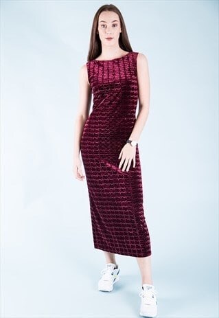 VINTAGE VELVET PATTERN DRESS