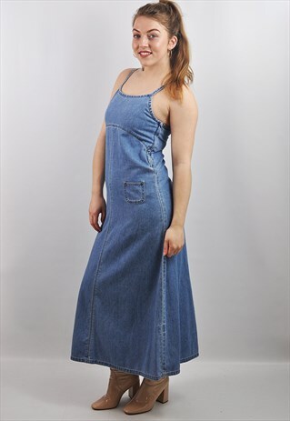 VINTAGE DENIM MAXI DRESS