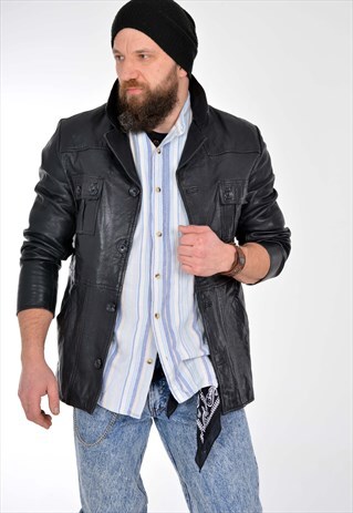 VINTAGE 90'S REAL LEATHER JACKET
