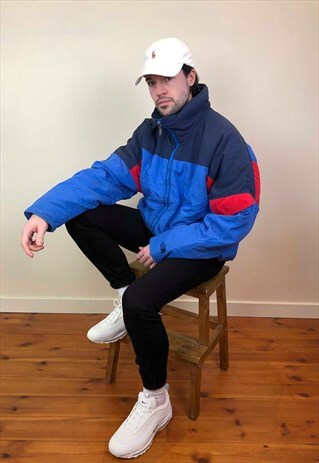 VINTAGE 90S THE NORTH FACE RETRO PUFFER COAT BLUE XL