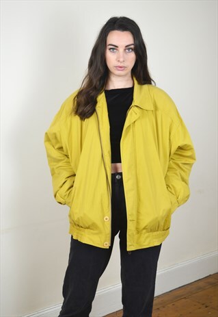 90S VINTAGE MUSTARD YELLOW OVERSIZED PADDED JACKET