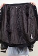 VINTAGE 90'S MEN INSULATED VARSITY JACKET IN BLACK