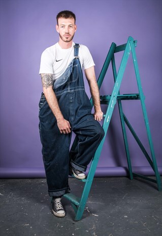 VINTAGE BLUE DENIM DUNGAREES