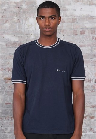 VINTAGE CHAMPION LOGO T-SHIRT BLUE