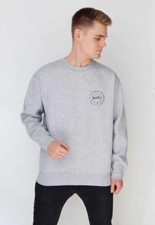 SALE - GREY 5 EMBLEM SWEATSHIRT