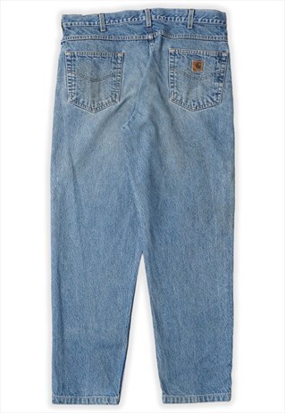 Vintage Carhartt Straight Leg Workwear Denim Jeans Mens