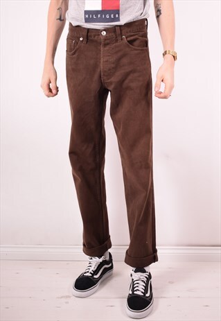 LEVI'S MENS VINTAGE JEANS W31 L33 BROWN 90S