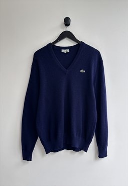 Vintage Lacoste V Neck Sweater Jumper