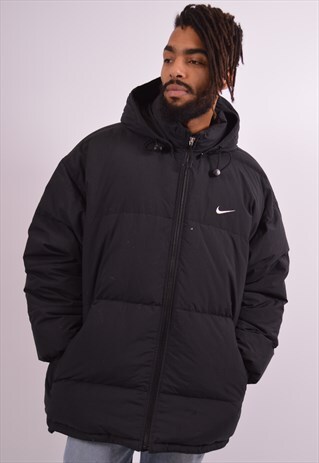 NIKE MENS VINTAGE PADDED JACKET XL BLACK 90S